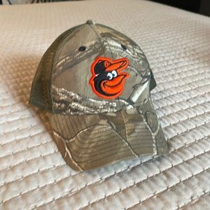 Camo orioles hat